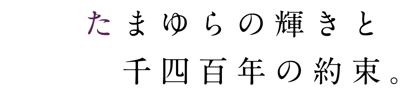 たまゆらの輝きと千四百年の約束。